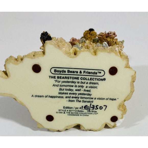 Boyds Bears Bailey as The Bride Wedding Dress Bearstone 227712 New Gift - Picture 7 of 10